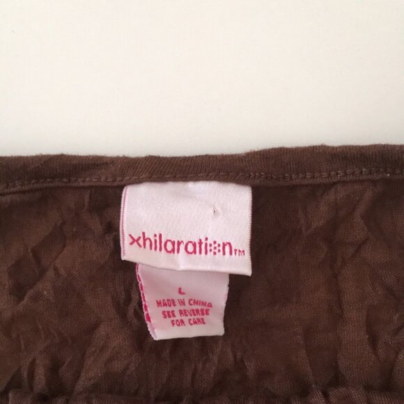 Xhilaration Babydoll Y2K Camisole Tank Top Brown Large - Picture 5 of 11